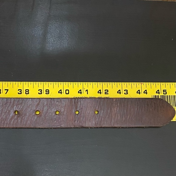 Vintage NOCONA Co. Bullet Stud Leather Belt with Eagle Brass Belt Buckle Size 38 - Picture 6 of 15